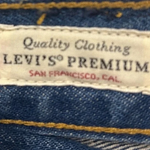 Levi's Vintage Premium Denim Deconstructed Two-Tone Raw Hem‎ Jeans, Size 24 - Picture 7 of 10